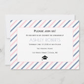 Invitation Classe de 2025 bleu poussiéreux photo de graduatio (Dos)