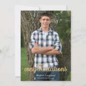 Invitation Classe de 2025 Christian Gold Photo Graduation (Devant)