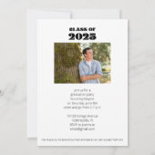 Invitation Classe de 2025 Christian Gold Photo Graduation (Dos)