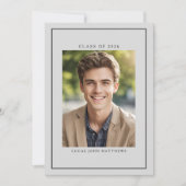 Invitation Classe de 2025 Classic Custom Photo Graduation (Devant)