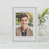 Invitation Classe de 2025 Classic Custom Photo Graduation (Debout devant)