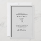 Invitation Classe de 2025 Classic Custom Photo Graduation (Dos)