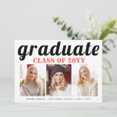 Invitation Classe de 2025 diplôme de typographie photo (Debout devant)