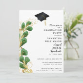 Invitation Classe de 2025 Elégant Green Photo Graduation (Debout devant)