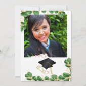 Invitation Classe de 2025 Elégant Green Photo Graduation (Dos)