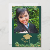 Invitation Classe de 2025 Emerald Green et Gold Graduation (Dos)