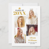 Invitation Classe de 2025 fête de la casquette de graduation  (Devant)