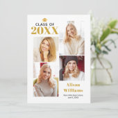 Invitation Classe de 2025 fête de la casquette de graduation  (Debout devant)