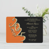 Invitation Classe de 2025 Grad Gold avec option de couleur (Debout devant)