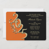 Invitation Classe de 2025 Grad Gold avec option de couleur (Devant)