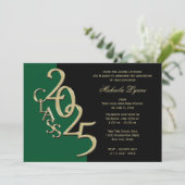 Invitation Classe de 2025 Grad Gold avec option de couleur (Debout devant)