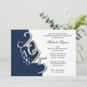 Invitation Classe de 2025 Grad Silver avec option de couleur (Debout devant)