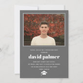 Invitation Classe de 2025 GRADUATE arch gris photo (Dos)