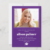 Invitation Classe de 2025 GRADUATE arch violet photo (Dos)