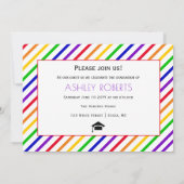 Invitation Classe de 2025 Graduate rainbow photo collage (Dos)