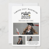 Invitation Classe de 2025 Graduate Sketch 3 Photo Graduation (Devant)