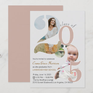 Invitation Classe de 2025 - Graduation personnalisée