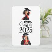 Invitation Classe de 2025 Graduation Personnalisée (Debout devant)