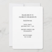 Invitation Classe de 2025 Graduation Personnalisée (Dos)