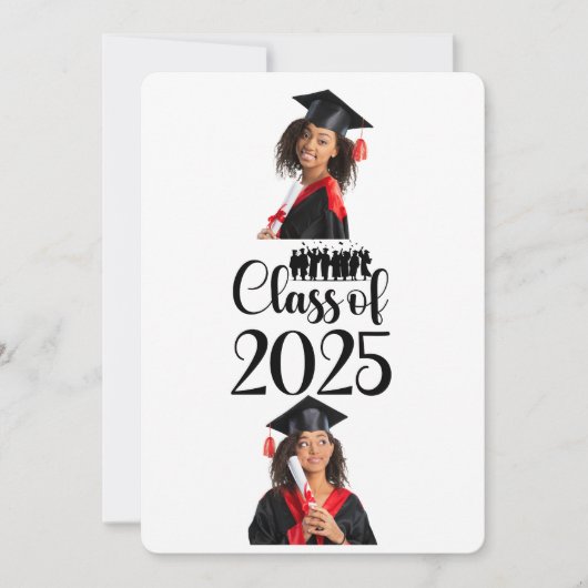 Invitation Classe de 2025 Graduation Personnalisée (Devant)