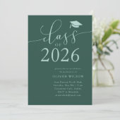 Invitation Classe de 2025 Green Graduation Party (Debout devant)