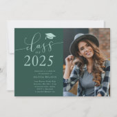 Invitation Classe de 2025 Green Graduation Party Photo (Devant)