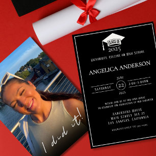 Invitation Classe de 2025 "Je l'ai fait" Photo Graduate Invit