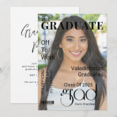 Invitation Classe de 2025 Magazine Couverture Photo Graduatio (Devant / Derrière)
