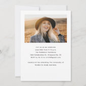 Invitation Classe de 2025 Modern Script Photo de remise des d (Dos)
