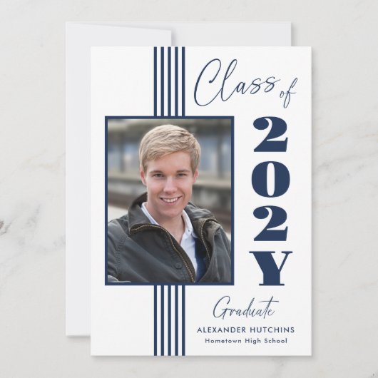 Invitation Classe de 2025 Photo Frame Graduation Party (Devant)