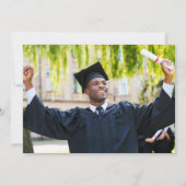 Invitation Classe de 2025 Photo Modern Red Graduation Party (Dos)