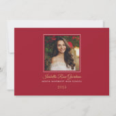 Invitation Classe de 2025 Red Gold Graduation Party Photo (Dos)