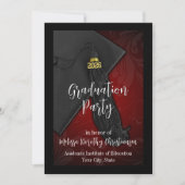 Invitation Classe de 2025 Red Tassel College Graduation (Devant)