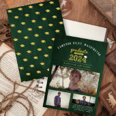 Invitation Classe De 2025 Retro Chalkboard 3 Photo Graduation