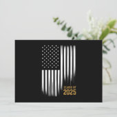 Invitation Classe De 2025 Senior American Flag Graduation (Debout devant)