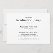 Invitation Classe de 2025 Typographie Graduate Photo Collage (Dos)
