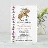 Invitation Classe de 2025 White Roses & Gold Foil (Debout devant)