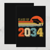 Invitation Classe de 2034 Grandis avec moi Diplômé de pré-mat (Devant / Derrière)