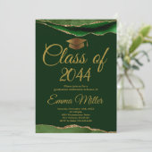 Invitation Classe de 20XX - Green and Gold Graduation Party (Debout devant)