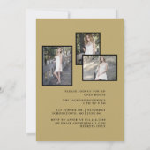 Invitation Classe De 25 Black & Gold 4 Photos Graduation Part (Dos)