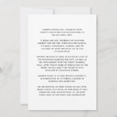 Invitation Classe De 25 Photo Noir & Blanc Moderne Maison Ouv (Dos)