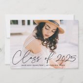 Invitation Classe de Black Script Photo Graduation Party 2023 (Devant)