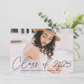 Invitation Classe de Black Script Photo Graduation Party 2023 (Debout devant)