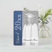 Invitation Classe de Bleu Graduation Photo (Debout devant)
