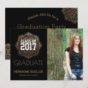Invitation Classe de Boho Mandala 2017 Diplôme photo