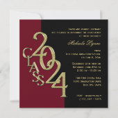 Invitation Classe de Bourgogne et d'or 2024 (Devant)