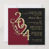 Invitation Classe de Bourgogne et d'or 2024 (Devant)