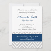 INVITATION CLASSE DE CHEVRON BLEU GRAY DE LA MARINE 2013 (Dos)