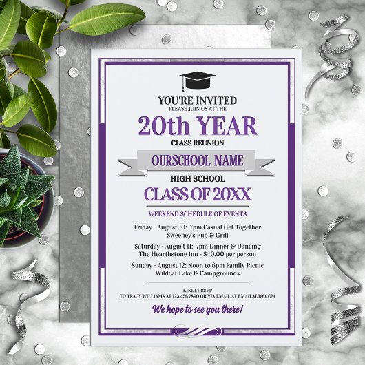 Invitation Classe de couleurs de l'école de style classique R