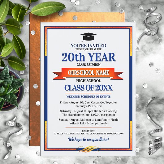 Invitation Classe de couleurs de l'école de style classique R